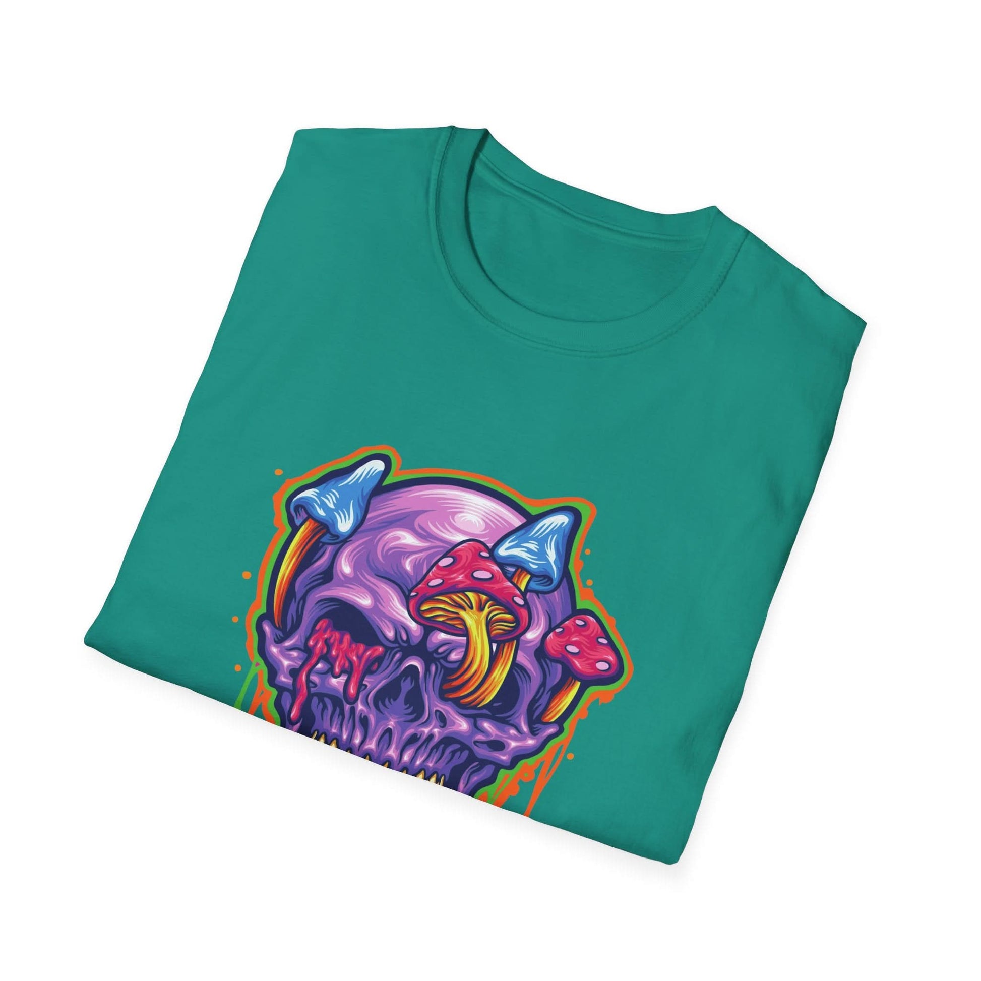 Magic Trippy Skull Mushroom Psychedelic - Mleem