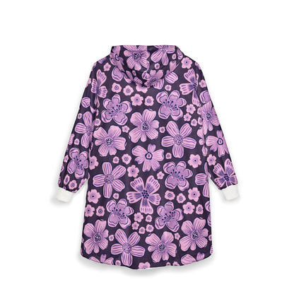 Cozy Floral Hooded Blanket