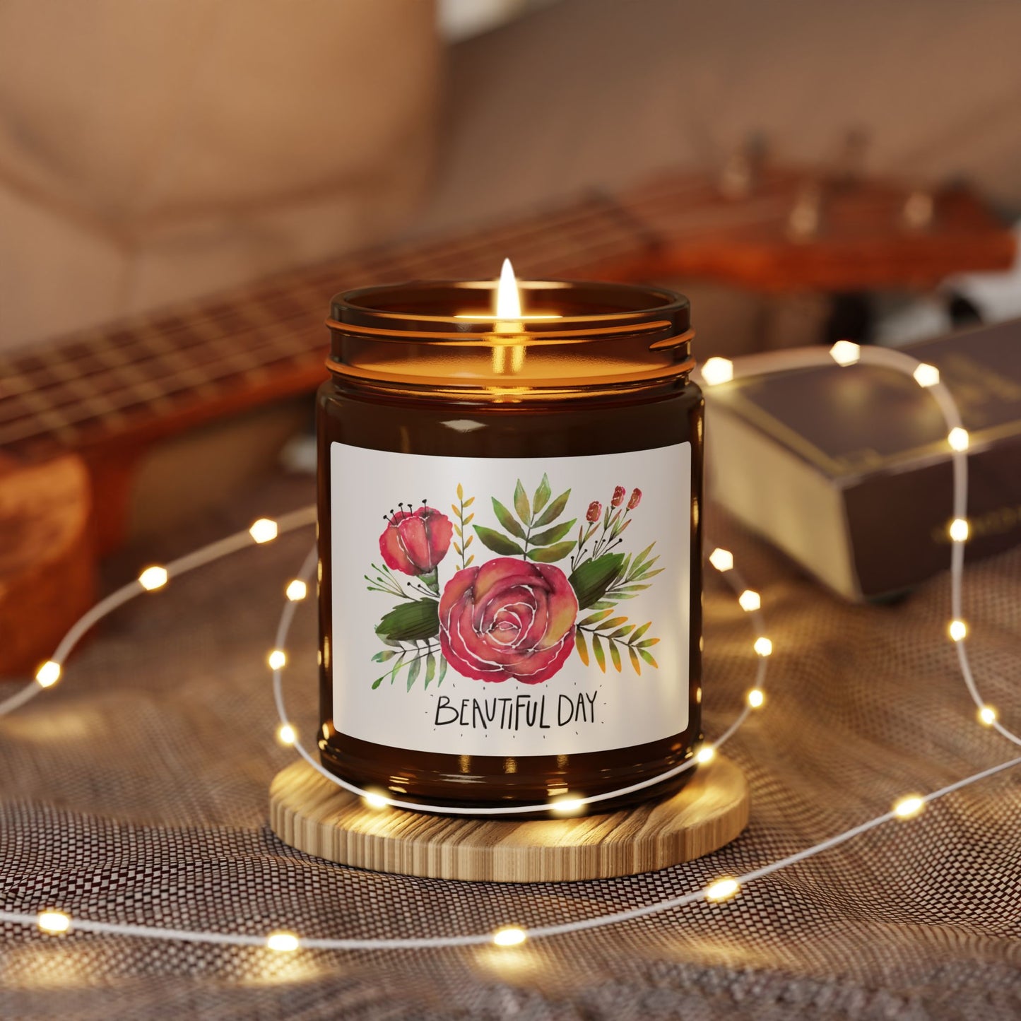 Scented Soy Candle | Floral Home Decor, Eco-Friendly, Aromatherapy