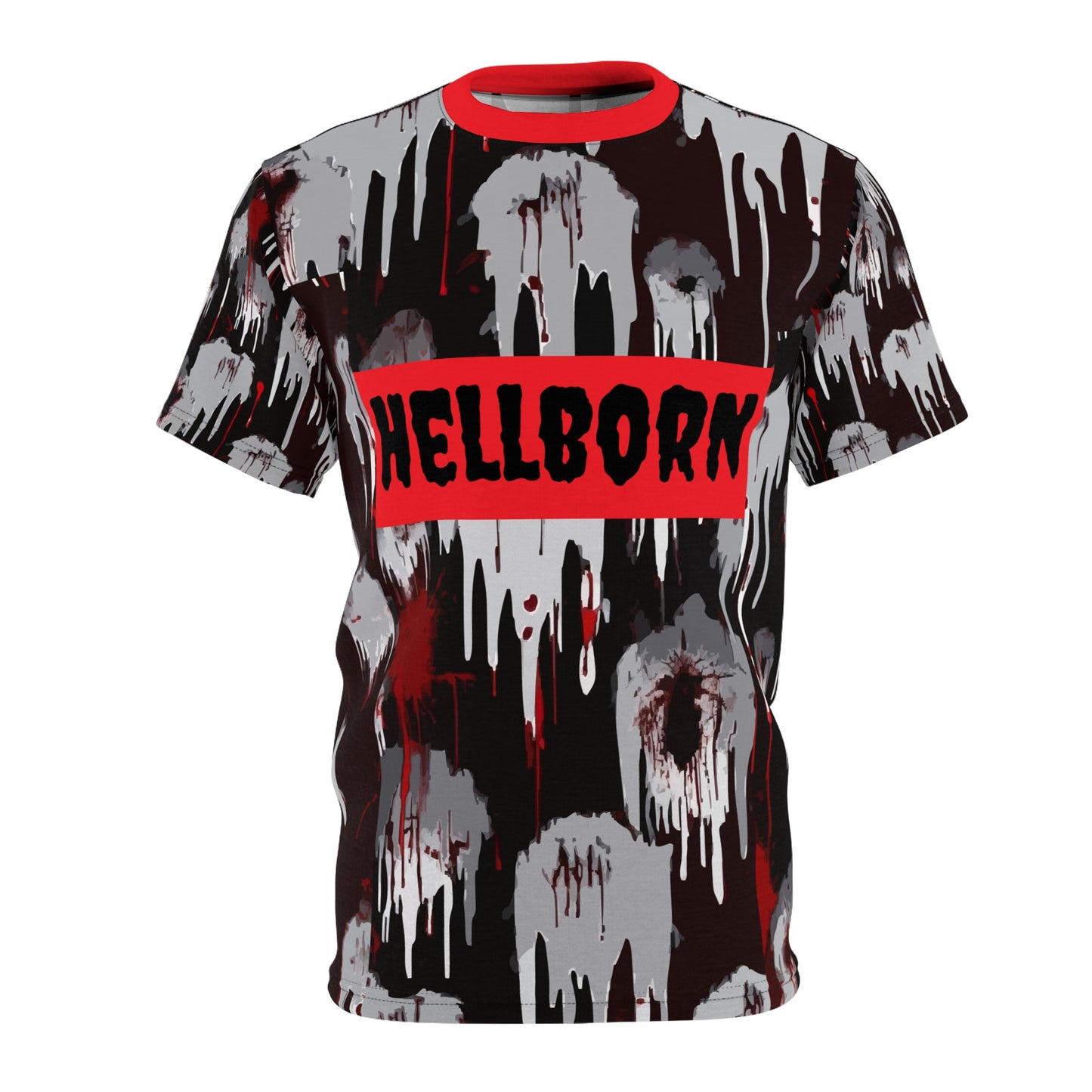 Bold Graphic Unisex Tee with Hellborn Design - Casual Streetwear, Fan Merch, Halloween Outfit, Unique Gift, Alternative Fashion