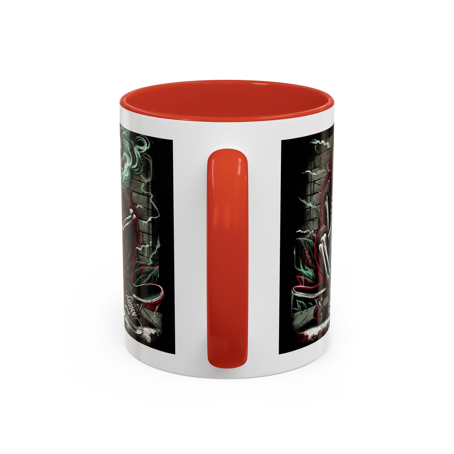 Gothic Skeleton Coffee Mug - Perfect for Halloween Decor, Gift for Skaters, Unique Drinkware, Spooky Vibe, 11 & 15oz Options