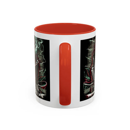 Gothic Skeleton Coffee Mug - Perfect for Halloween Decor, Gift for Skaters, Unique Drinkware, Spooky Vibe, 11 & 15oz Options