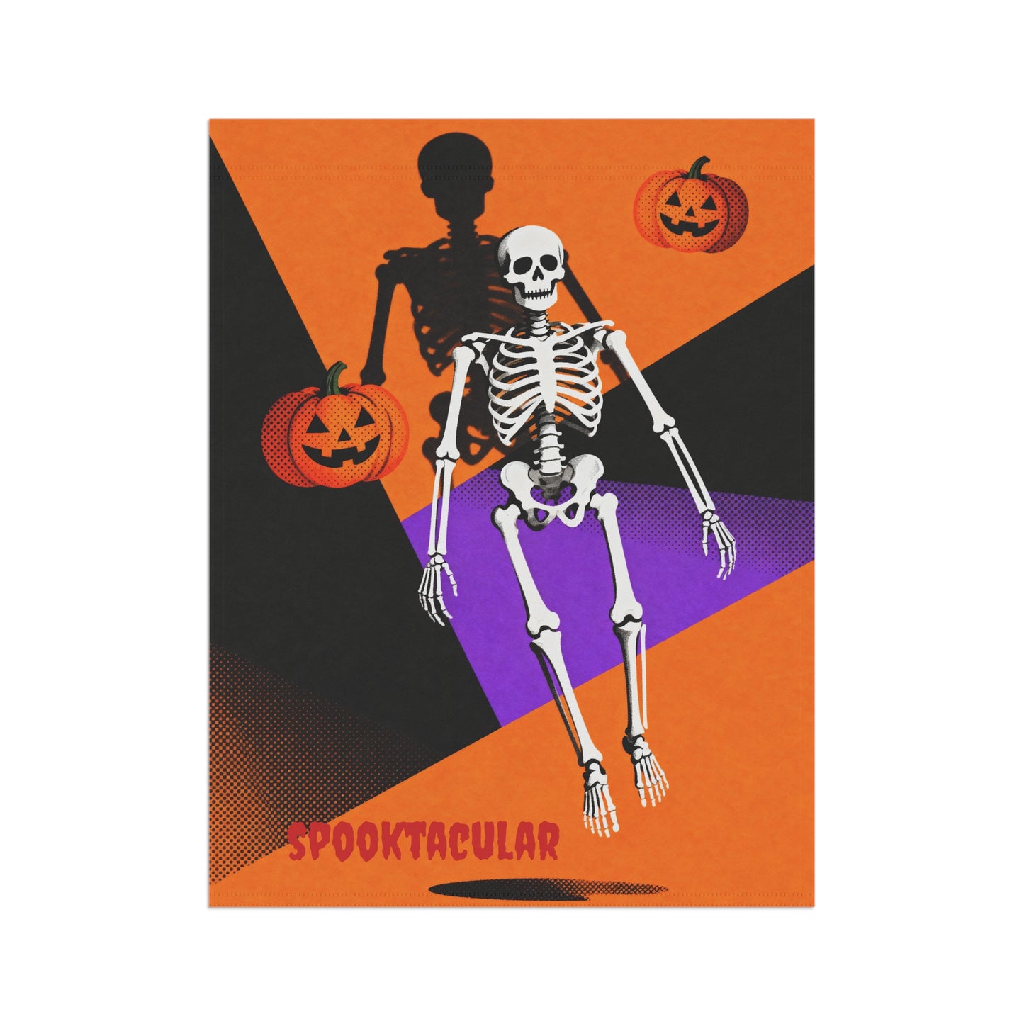 Halloween Garden Banner, Spooky Skeleton Decor, Outdoor Halloween Flag, Fall Decorative Flag, Halloween Housewarming Gift
