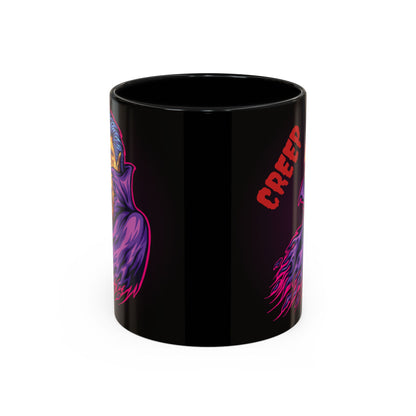 Creepy Gothic Accent Coffee Mug for Spooky Vibes, Halloween Decor, Unique Gift, Coffee Lover, Witchcraft Essentials