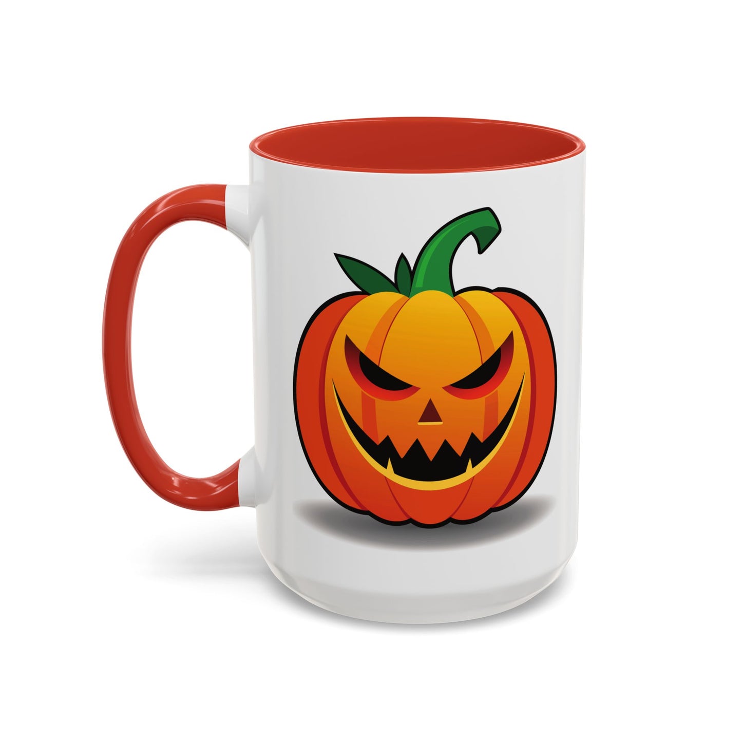 Halloween Pumpkin Accent Mug | Spooky Coffee Cup | Fall Decor | Pumpkin Art | Gift for Halloween Lovers, 11oz, 15oz