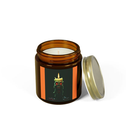 Coconut Apricot Candle with Spooky Vibe, Halloween Decor, Unique Gift, Cozy Atmosphere, Candle for Relaxation