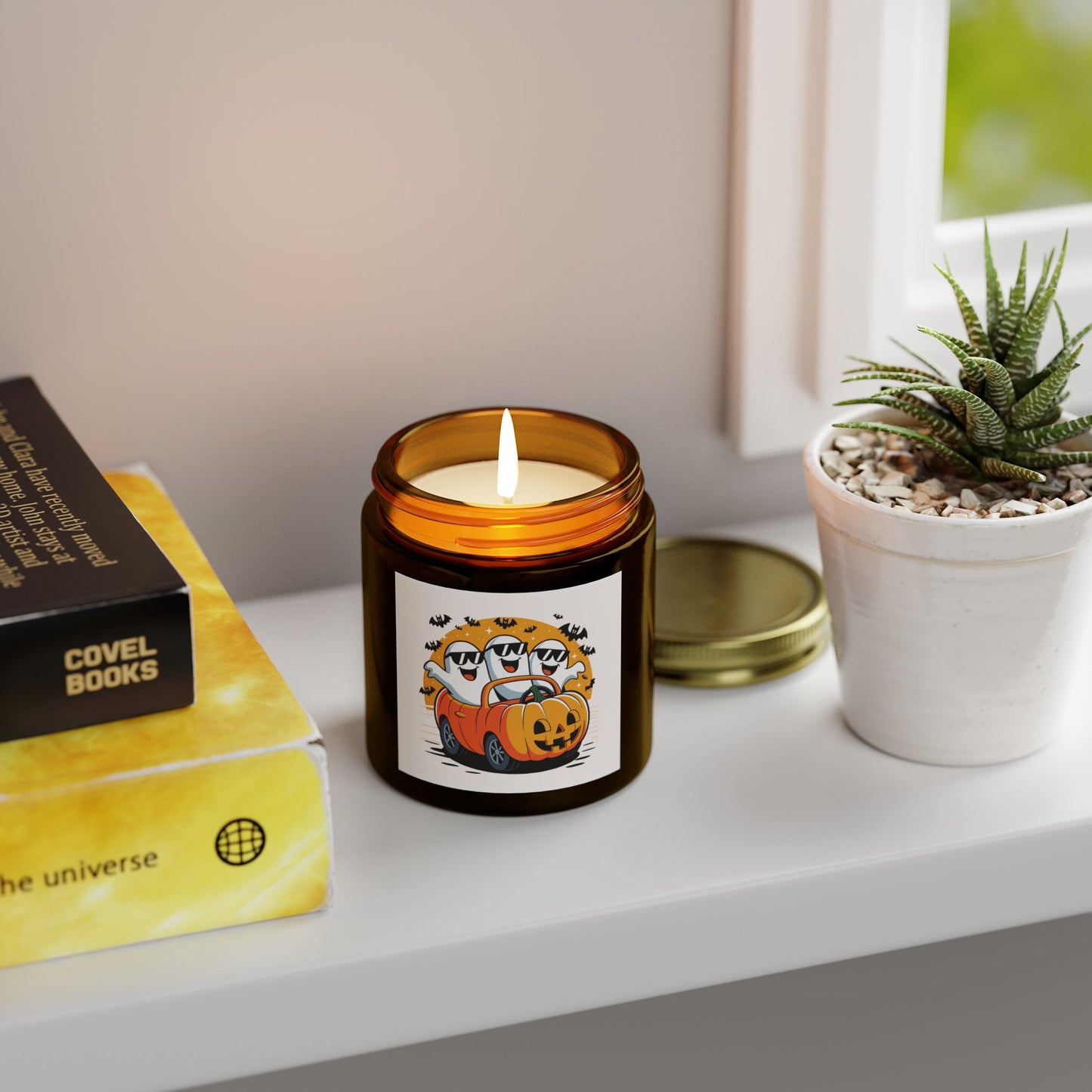 Halloween Scented Candle, Ghost and Pumpkin Car Decor, Fall Home Decor, Spooky Gifts, Aromatic Candle, Cozy Atmosphere