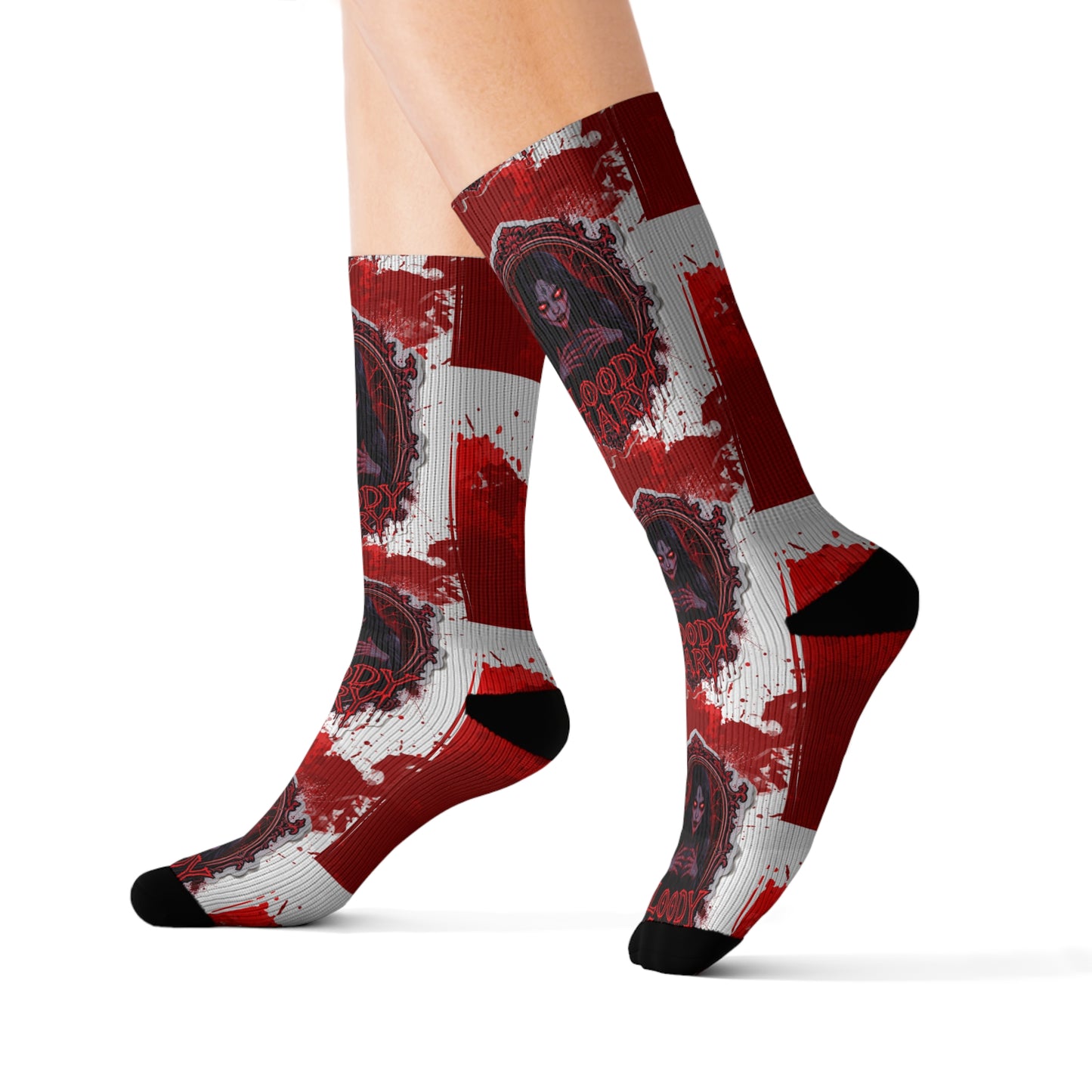 Unique Sublimation Socks, Stylish Crew Socks, Custom Design Socks, Gift for Her, Statement Socks, Trendy Fashion Socks