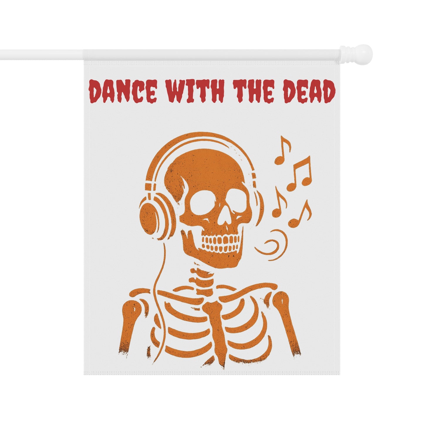 Dance with the Dead Garden Banner, Halloween Decor, Skeleton Flag, Outdoor Decoration, Spooky Garden Sign, Party Decoration