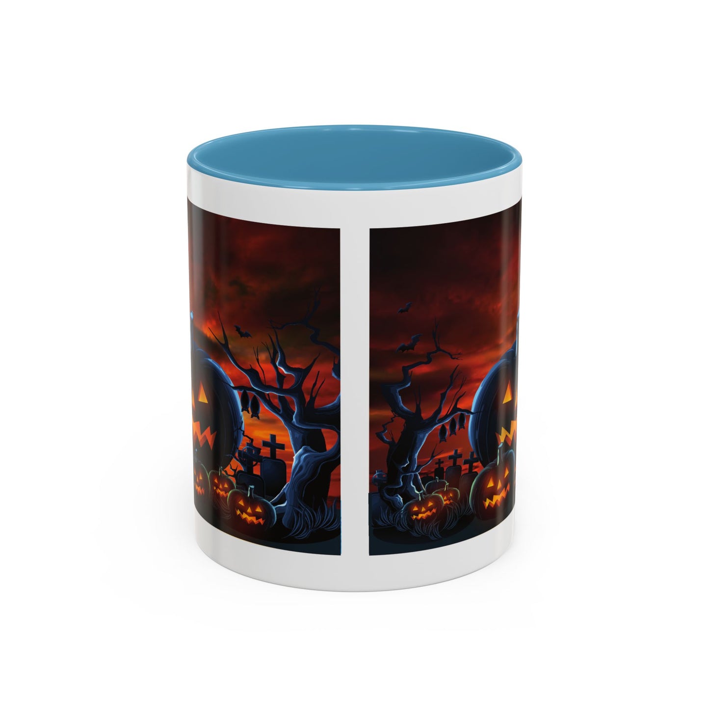 Halloween Pumpkin Accent Mug, Spooky Coffee Cup, Fall Decor, Trick or Treat Gift, Dark Themed Drinkware, Halloween 2023,