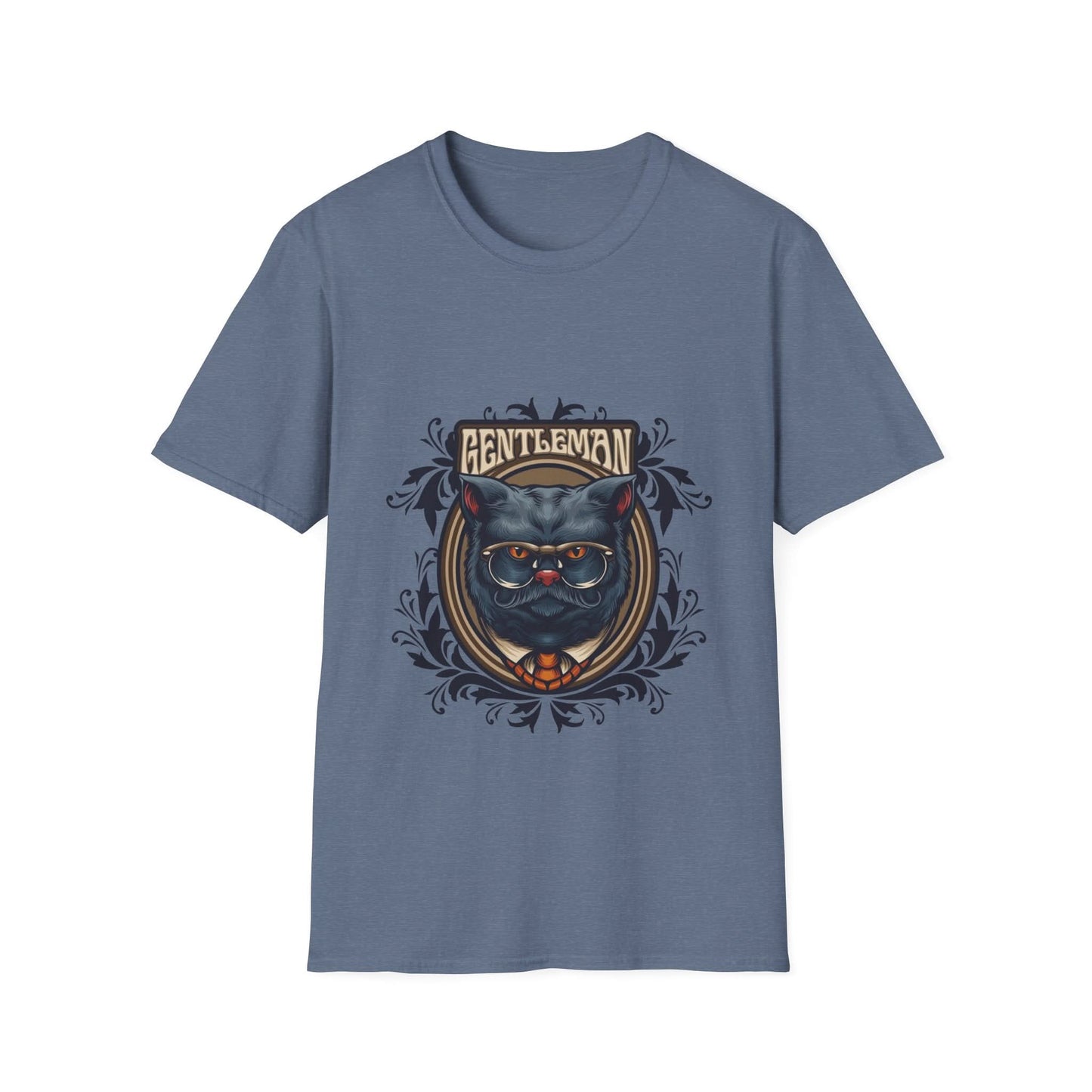 Animal Grey Cat with Framed Ornaments - Mleem