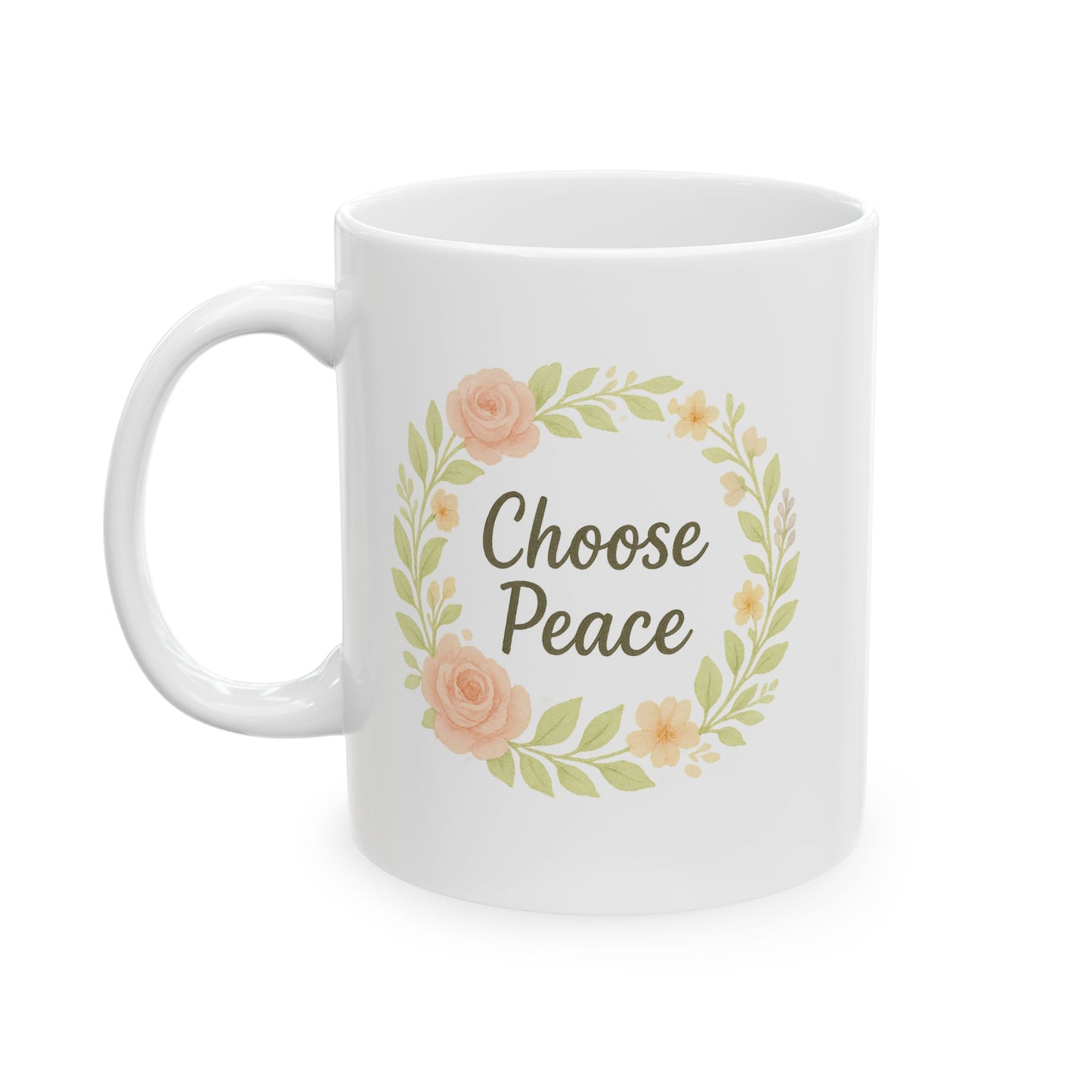 Floral Design Ceramic Mug