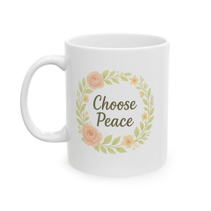 Floral Design Ceramic Mug