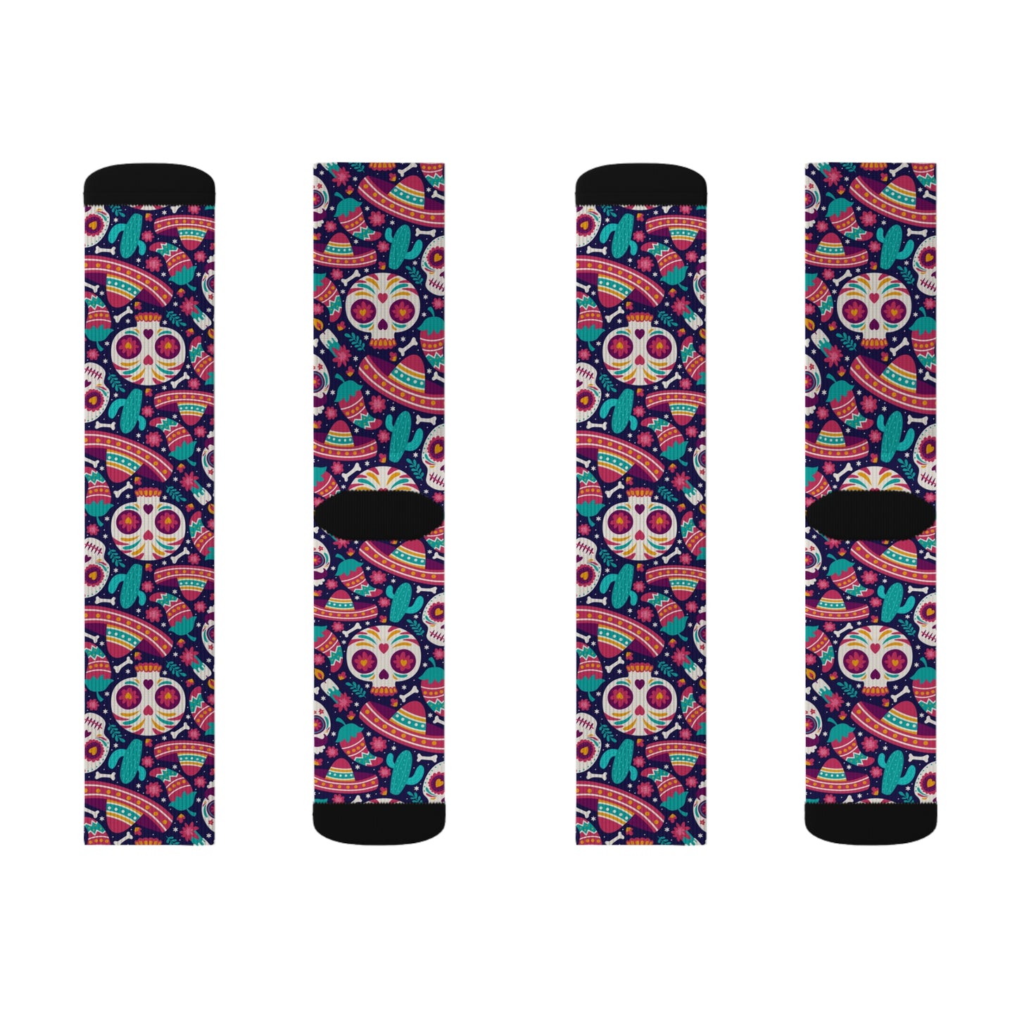 Colorful Day of the Dead Socks, Fun Patterned Socks for Halloween, Gift for Her, Unique Fashion Socks, Cozy Everyday Wear