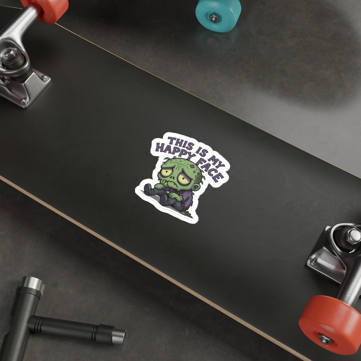 Zombie Humor Die-Cut Stickers - Quirky, Funny Surface Decor for Laptops, Water Bottles, Notebooks, Gifts & Halloween