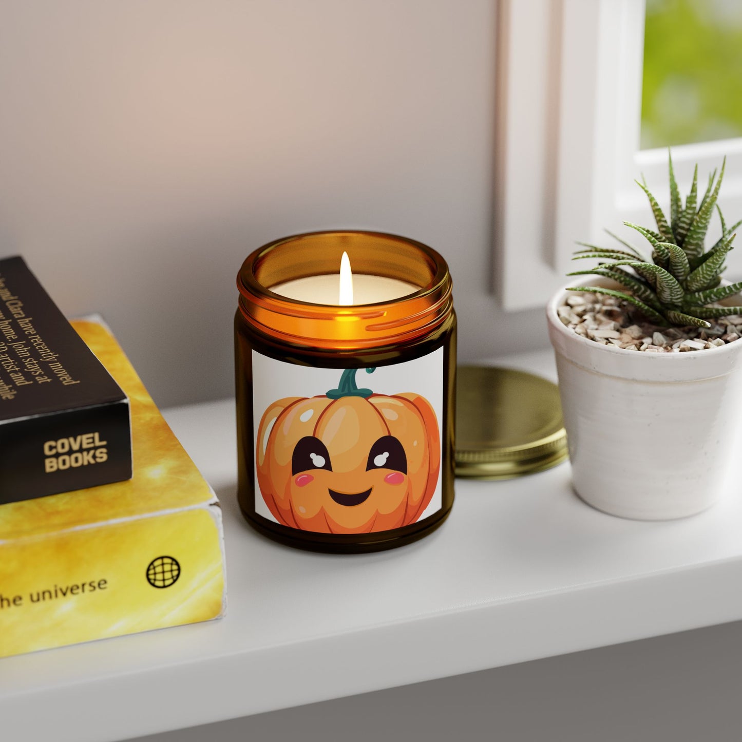 Cute Pumpkin Scented Candle, Fall Gift, Home Decor, Cozy Atmosphere, Halloween Decorations