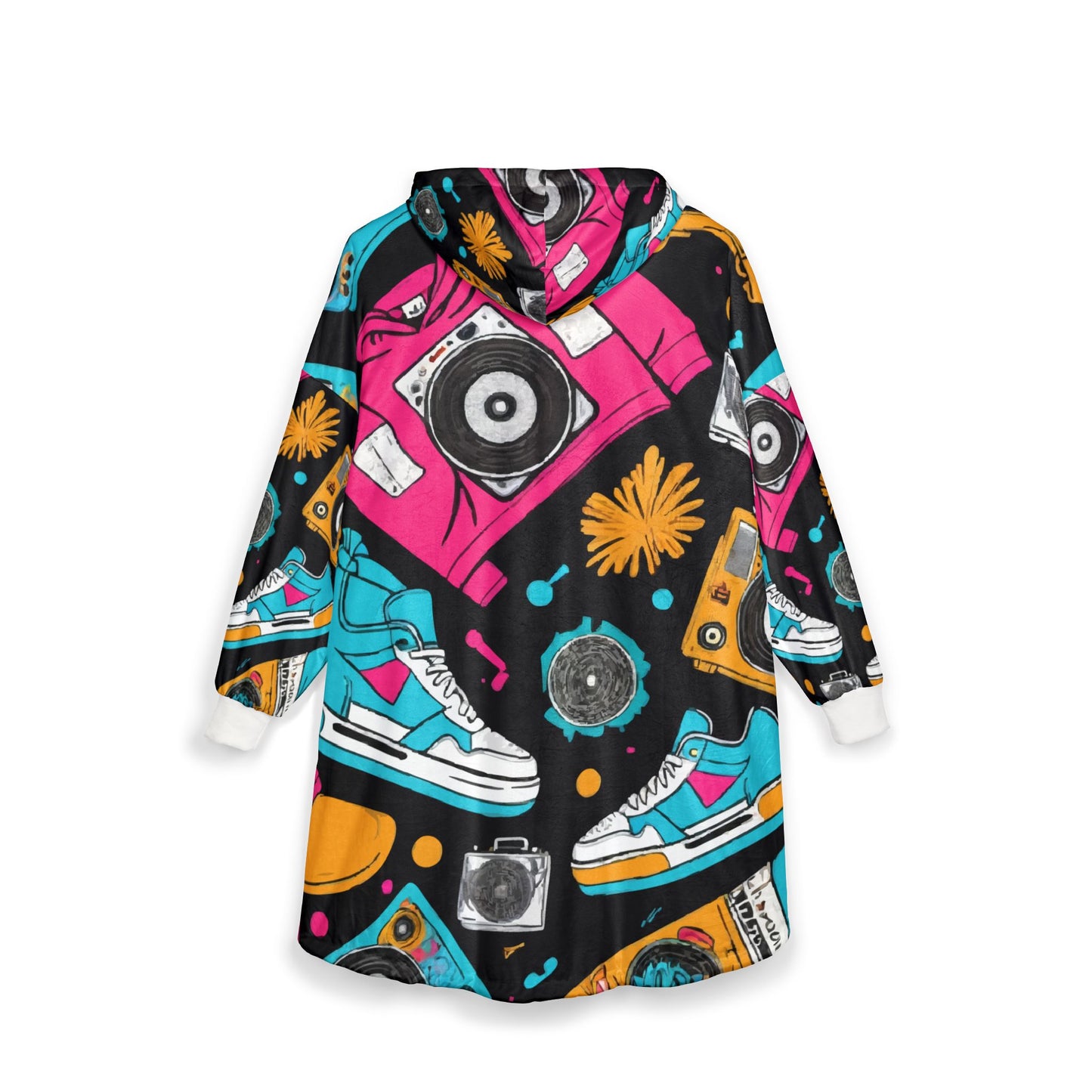 Retro Vibes Unisex Hooded Blanket
