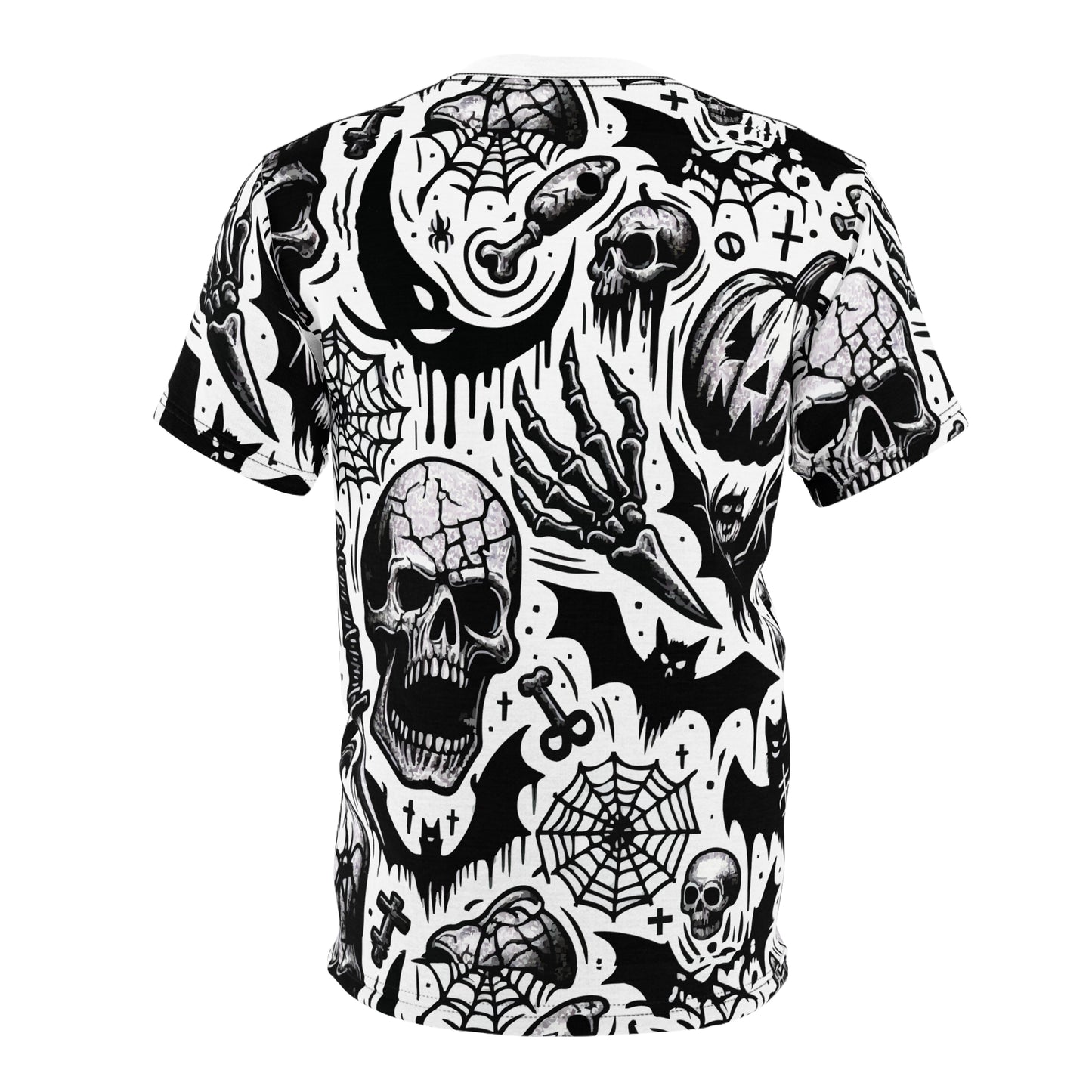 Spooky Graphic Tee, Unisex Halloween Shirt, Ghostly Design T-Shirt, Edgy Casual Wear, Unique Gift for Horror Fans