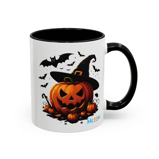 Halloween Pumpkin Accent Coffee Mug – Perfect for Fall, Autumn, Spooky Season, Gift for Coffee Lovers, Home Decor