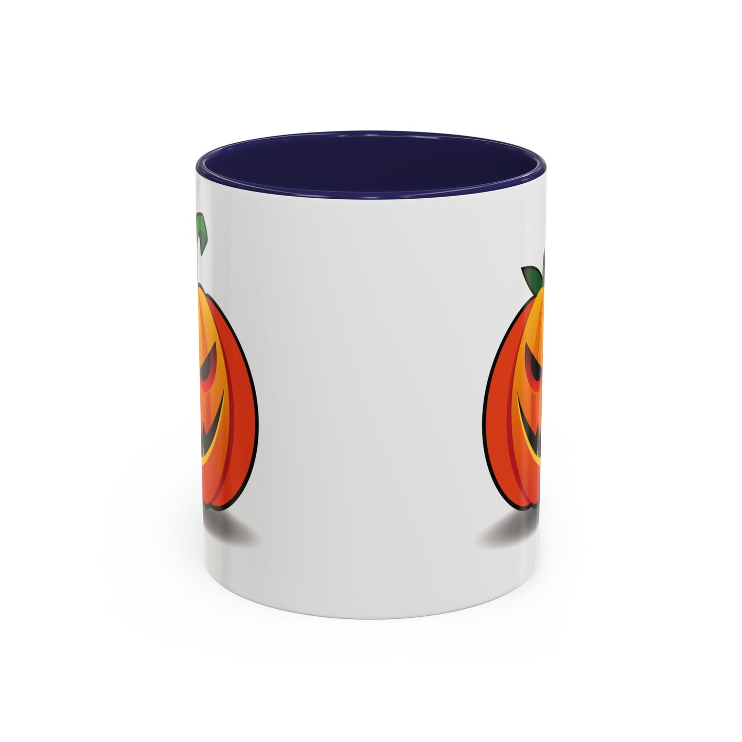Halloween Pumpkin Accent Mug | Spooky Coffee Cup | Fall Decor | Pumpkin Art | Gift for Halloween Lovers, 11oz, 15oz