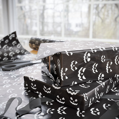 Spooky Halloween Wrapping Paper Roll, Unique Gift Wrap for Halloween Parties, Trick or Treat, Scary Decor, Ghostly Presents