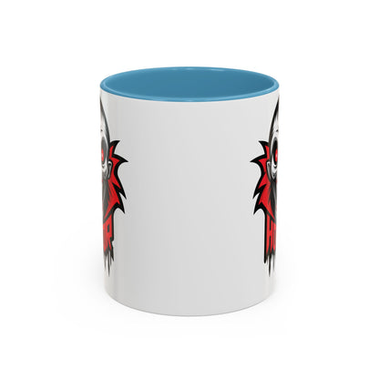 Horror-Themed Coffee Mug, Unique Gift for Halloween Lovers, Scary Decor, Black Accented Mug, Gothic Drinkware, Spooky Kitchenware