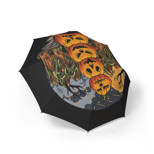 Halloween Pumpkin Design Umbrella | Foldable Rain Gear for Autumn, Cute Gift for Kids and Adults, Fun Outdoor Accessory