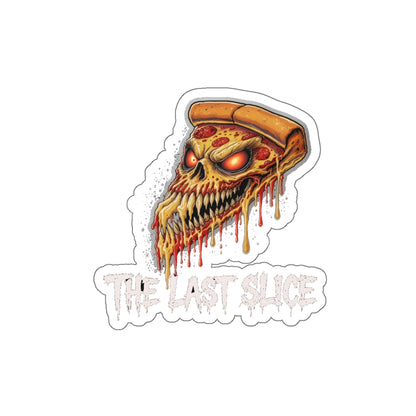 Die-Cut Stickers - The Last Slice, Edgy Vinyl Decals for Laptops, Bicycles, Water Bottles, Unique Gift Idea, Halloween Decor