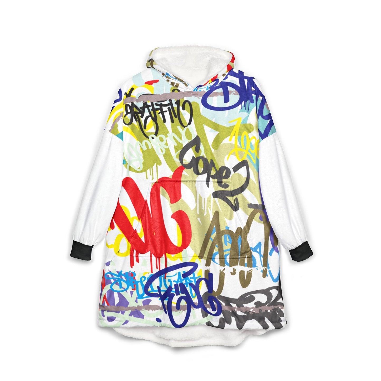 Urban Graffiti Unisex Hooded Blanket