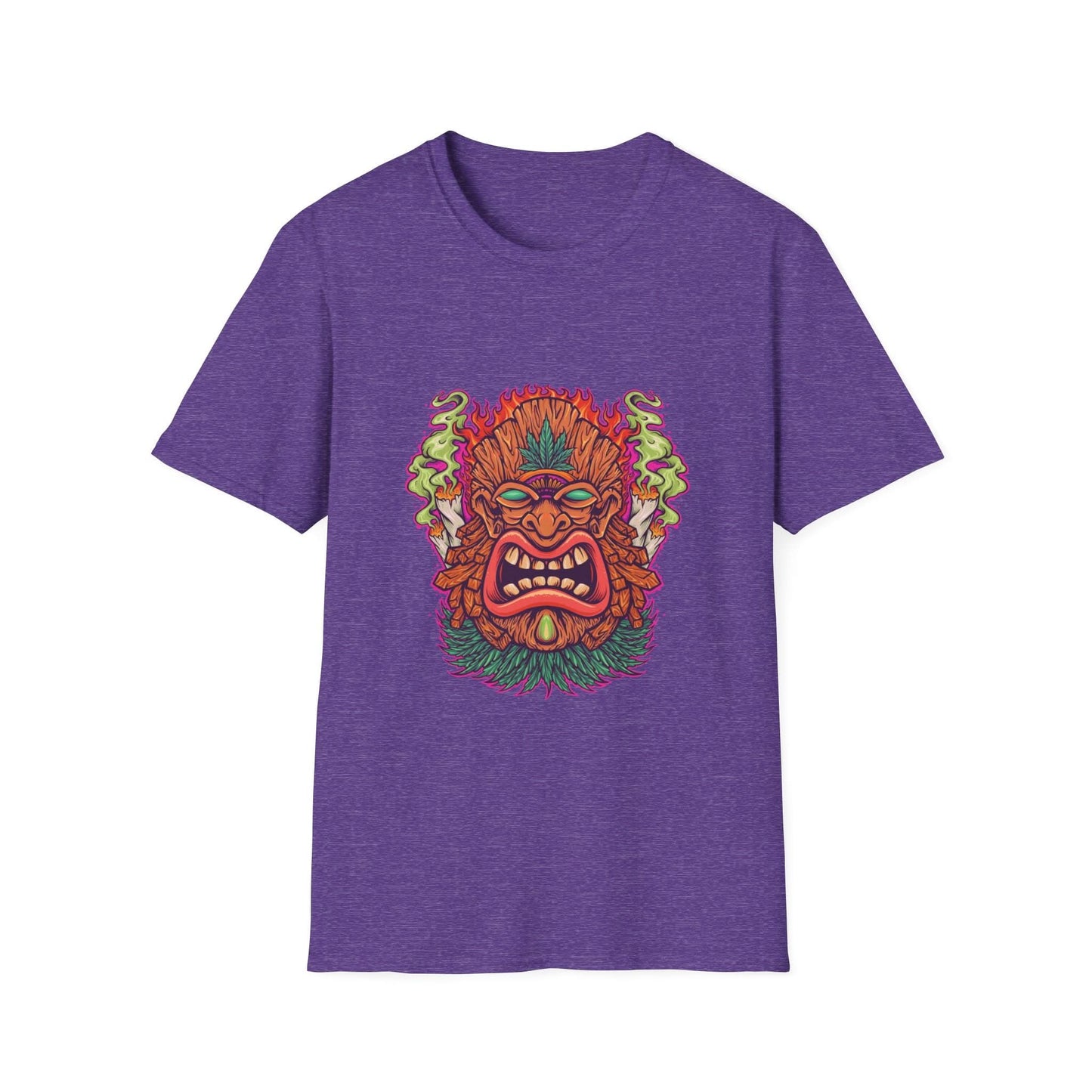 Tiki Leaf Weed Mascot with Smoke - Mleem