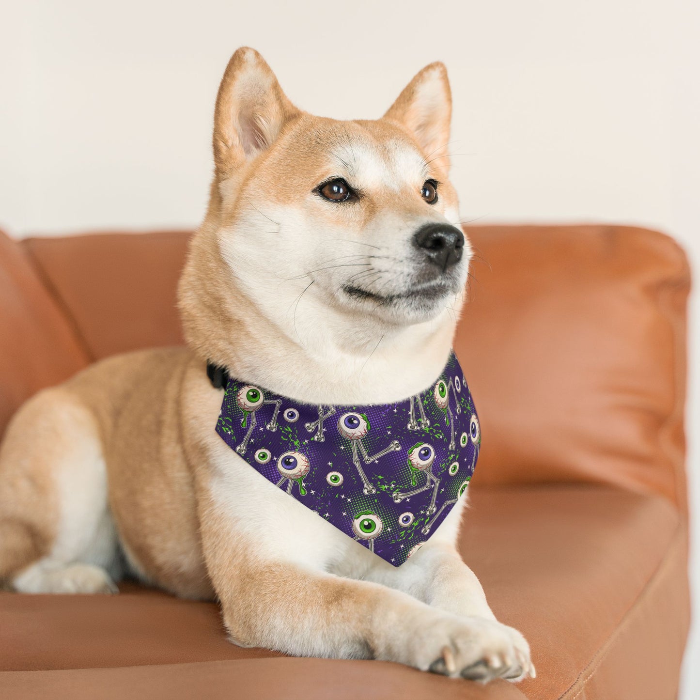 Spooky Eye Pet Bandana Collar | Halloween Dog Accessory, Cute Pet Apparel, Adjustable Dog Scarf, Pet Costume, Fun Pet Gift