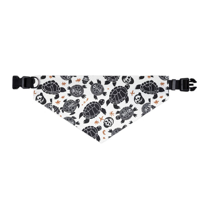 Turtle Print Pet Bandana Collar, Adjustable Pet Accessories, Dog Fashion, Cute Pet Gift, Summer Pet Wear, Beach Themed Dog Gear