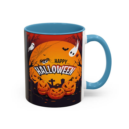 Spooky Halloween Coffee Mug - Perfect for Ghost Lovers and Fall Celebrations, Halloween Decor, Gift, Pumpkin Spice Season, Black Accent Mug