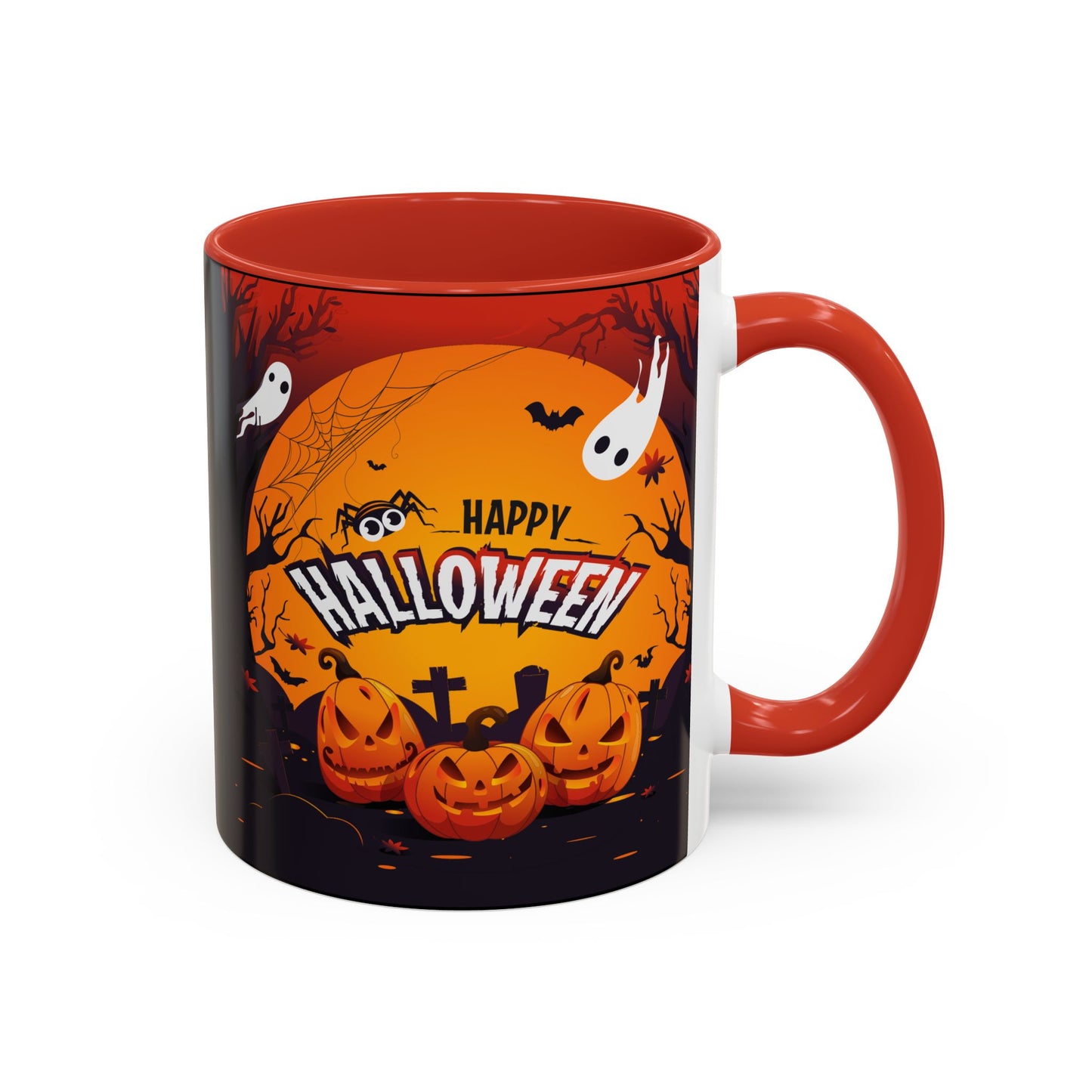 Spooky Halloween Coffee Mug - Perfect for Ghost Lovers and Fall Celebrations, Halloween Decor, Gift, Pumpkin Spice Season, Black Accent Mug