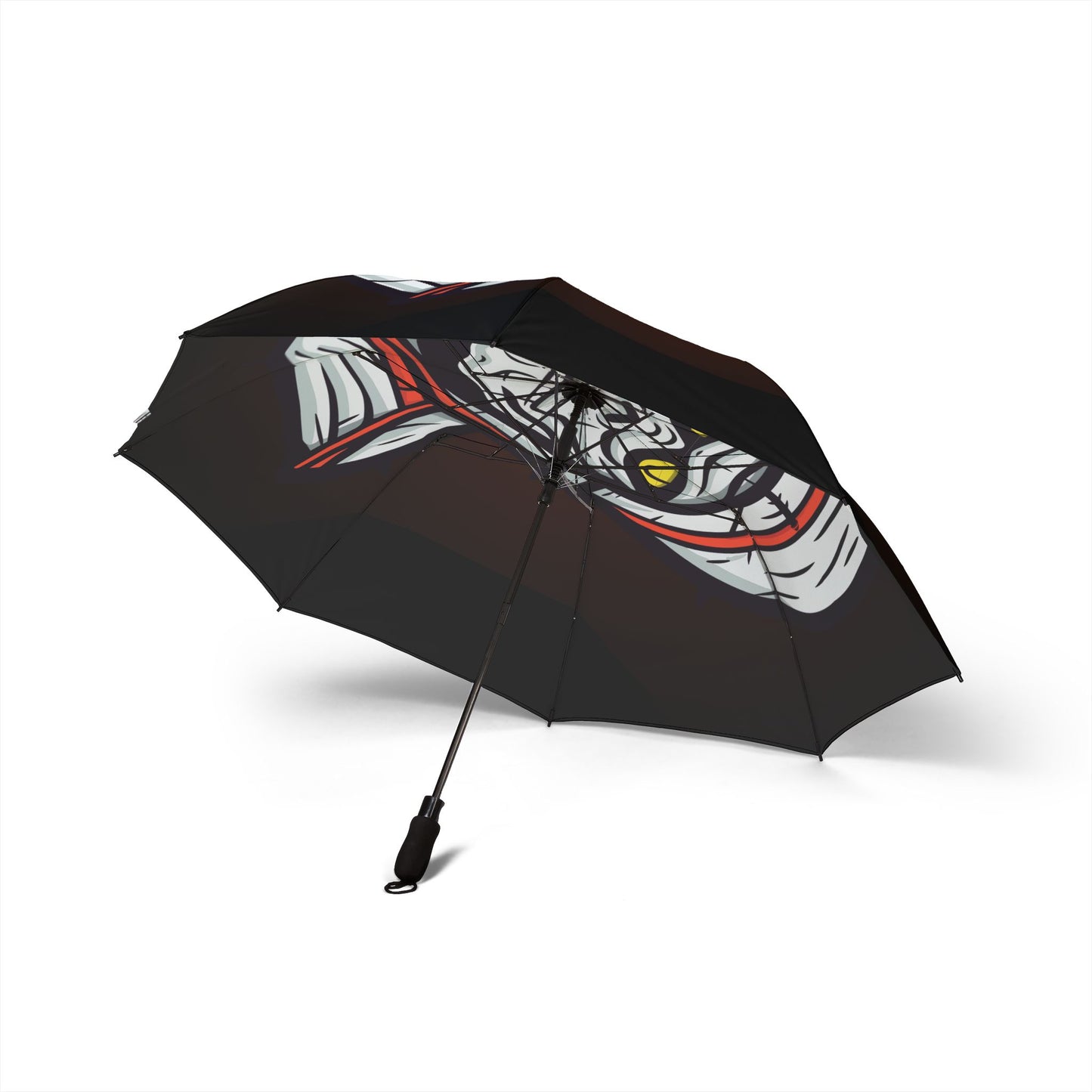 Urban Skull Graphic Umbrella | Unique Rain Gear, Stylish Foldable Umbrella, Gift for Him, Halloween Accessory, Gothic Gift