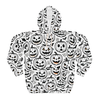 Halloween Pumpkin Hoodie, Unisex Pullover, Fall Apparel, Costume Party, Spooky Season, Cozy Sweatshirt