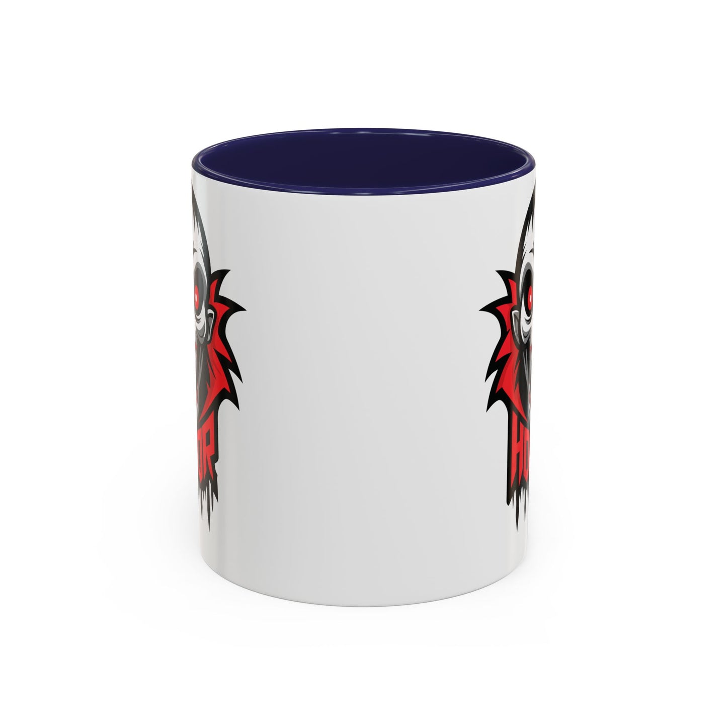 Horror-Themed Coffee Mug, Unique Gift for Halloween Lovers, Scary Decor, Black Accented Mug, Gothic Drinkware, Spooky Kitchenware
