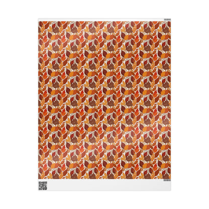 Autumn Leaf Wrapping Paper, Fall Gift Wrap, Eco-Friendly Gift Wrap, Thanksgiving Decor, Seasonal Paper