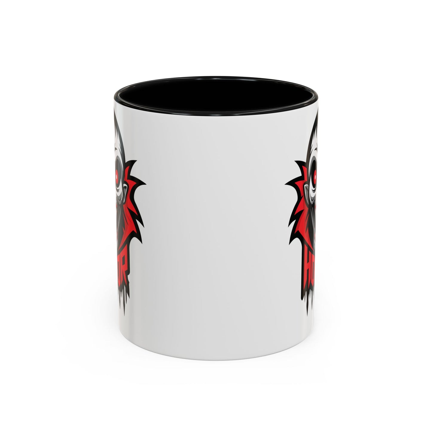 Horror-Themed Coffee Mug, Unique Gift for Halloween Lovers, Scary Decor, Black Accented Mug, Gothic Drinkware, Spooky Kitchenware