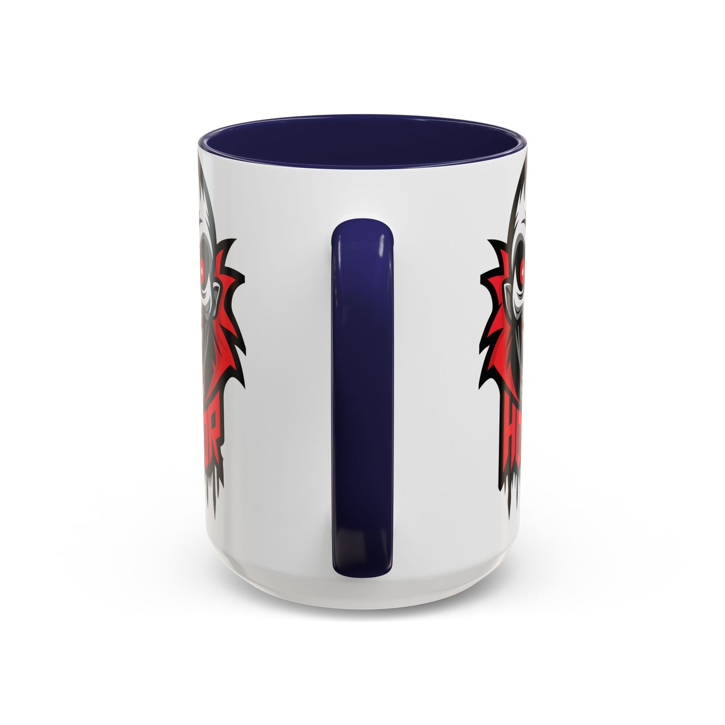 Horror-Themed Coffee Mug, Unique Gift for Halloween Lovers, Scary Decor, Black Accented Mug, Gothic Drinkware, Spooky Kitchenware