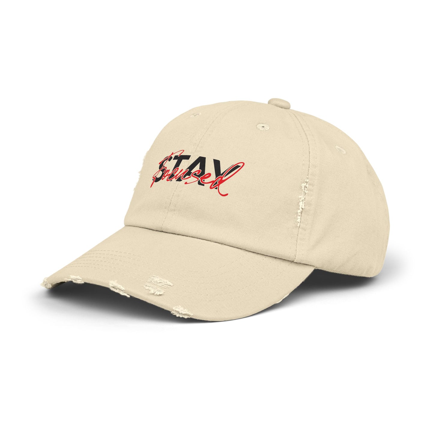 Unisex Distressed Cap - Stay Spiced, Vintage Style Baseball Hat, Gift for Him and Her, Casual Wear, Perfect for Summer and Festivals