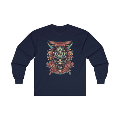 Oni Mask with Japanese Ornament - Mleem