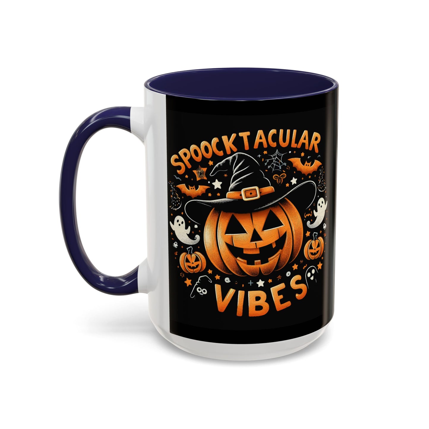 Halloween Accent Coffee Mug - Spooktacular Vibes, Fall Home Decor, Pumpkin Lovers Gift, Trick or Treat Mug, Spooky Season Drinkware