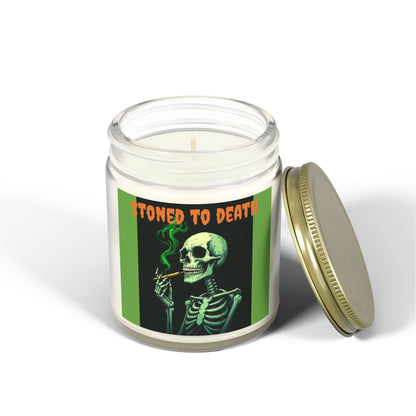 Spooky Scented Candle - 'Stoned to Death', Halloween Decor, Gift for Adults, Home Fragrance, Party Favor, Relaxation