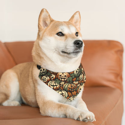 Pumpkin Patch Pet Bandana, Fall Dog Accessory, Halloween Pet Costume, Autumn Bandana Collar, Seasonal Pet Apparel, Dog Outfit
