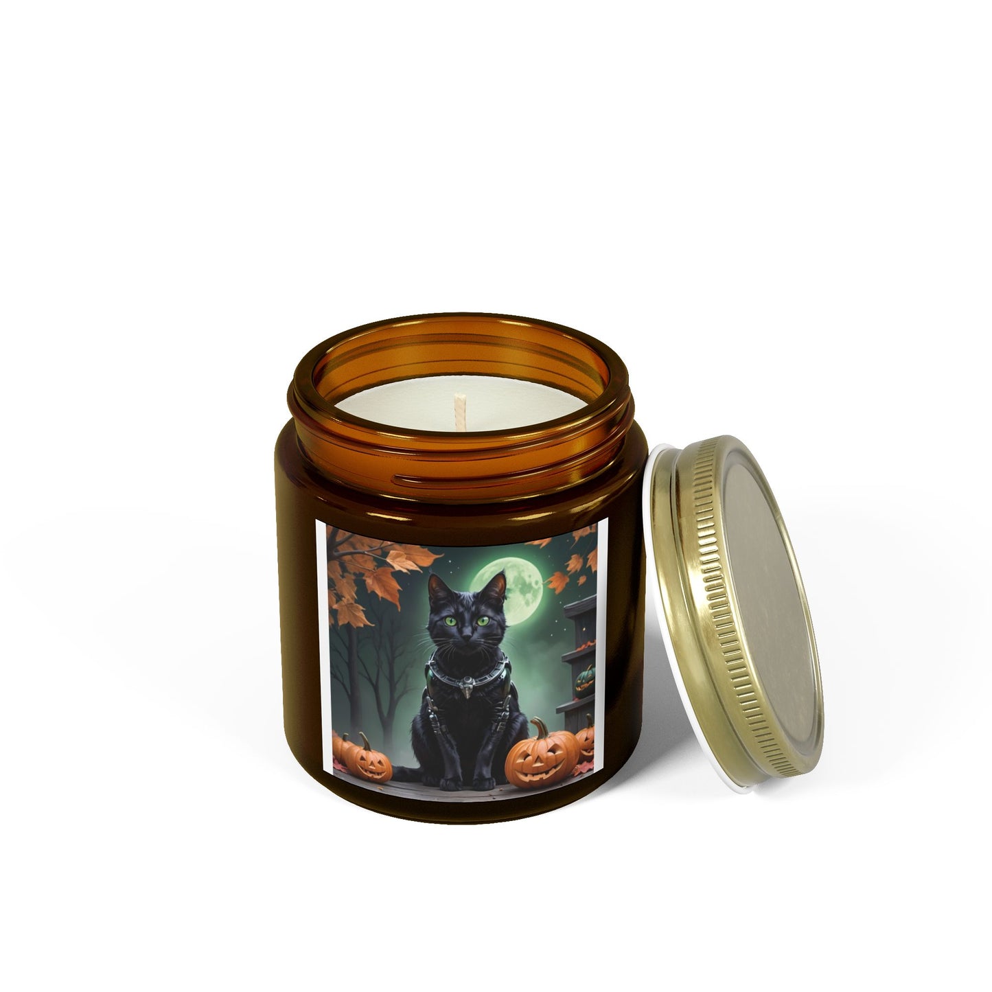 Halloween Cat Scented Candle, Cozy Home Decor, Gift for Cat Lovers, Fall Fragrance, Halloween Decoration, Aromatherapy Candle