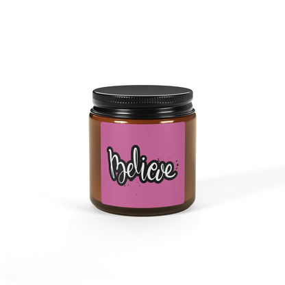 Believe Scented Soy Candle - Cozy Home Decor, Inspirational Gift