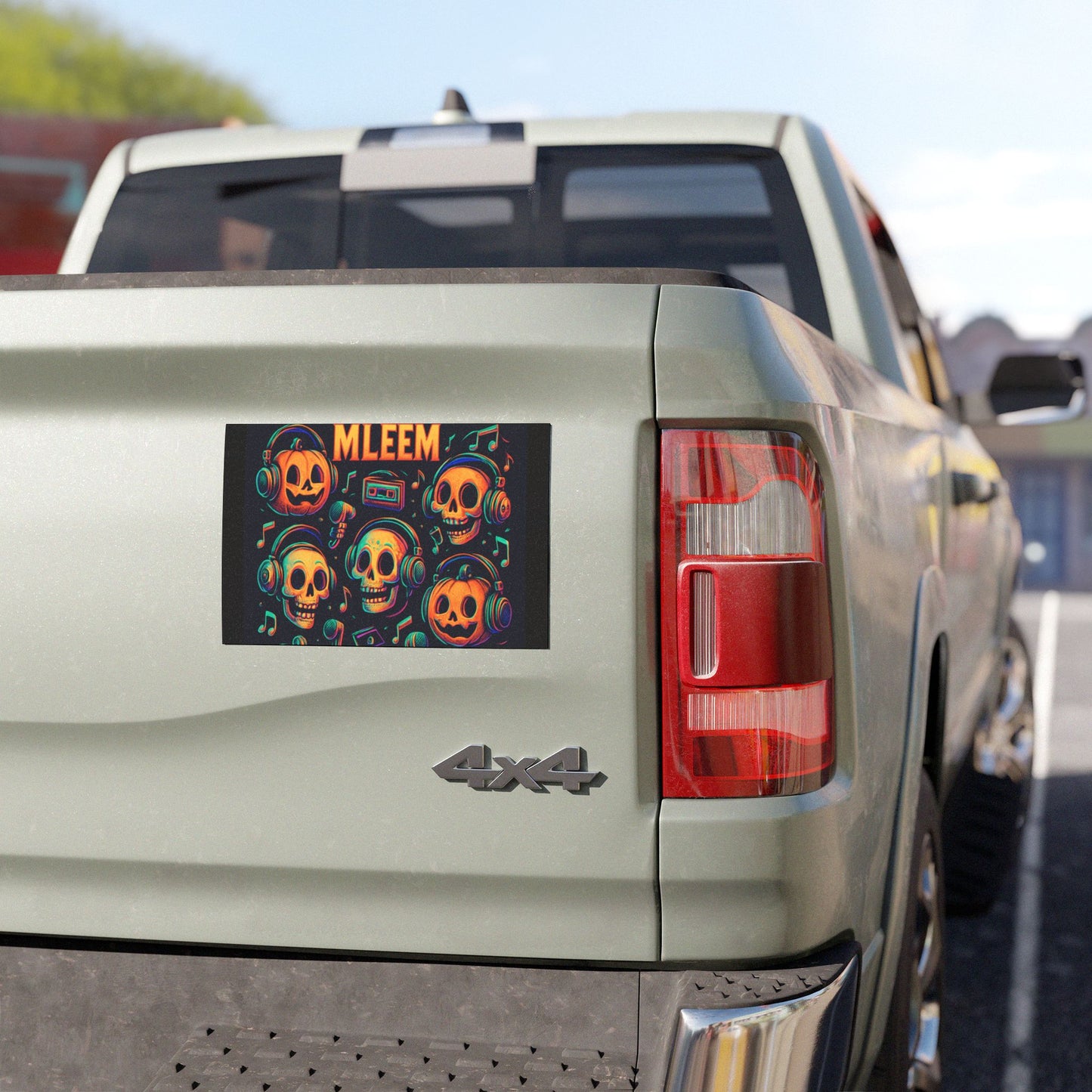 Vibrant Halloween Car Magnets, Fun Decor for Cars, Unique Gifts for Spooky Season, Skull and Pumpkin Design, Music Lover's Gift