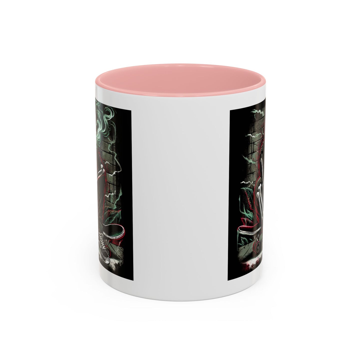 Gothic Skeleton Coffee Mug - Perfect for Halloween Decor, Gift for Skaters, Unique Drinkware, Spooky Vibe, 11 & 15oz Options