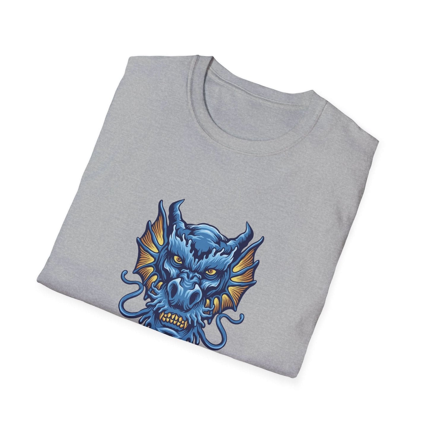 Blue Angry Dragon Head Mascot - Mleem